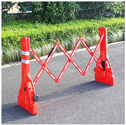 Barricades de sécurité, barrière de circulation pliable, barricade mobile extensible en plastique de 8,2 pieds de largeur, remplie d'eau avec des bandes réfléchissantes for l'école, le centre commerci