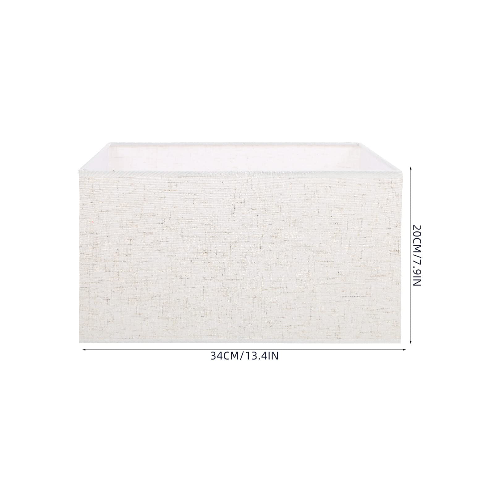 Abat-jour En Lin Rectangulaire Beige DOITOOL - 34x20x20 Cm, Pour Lampe De Bureau, Chambre, Salon - Couverture De Lampe En Toile De Jute Naturelle