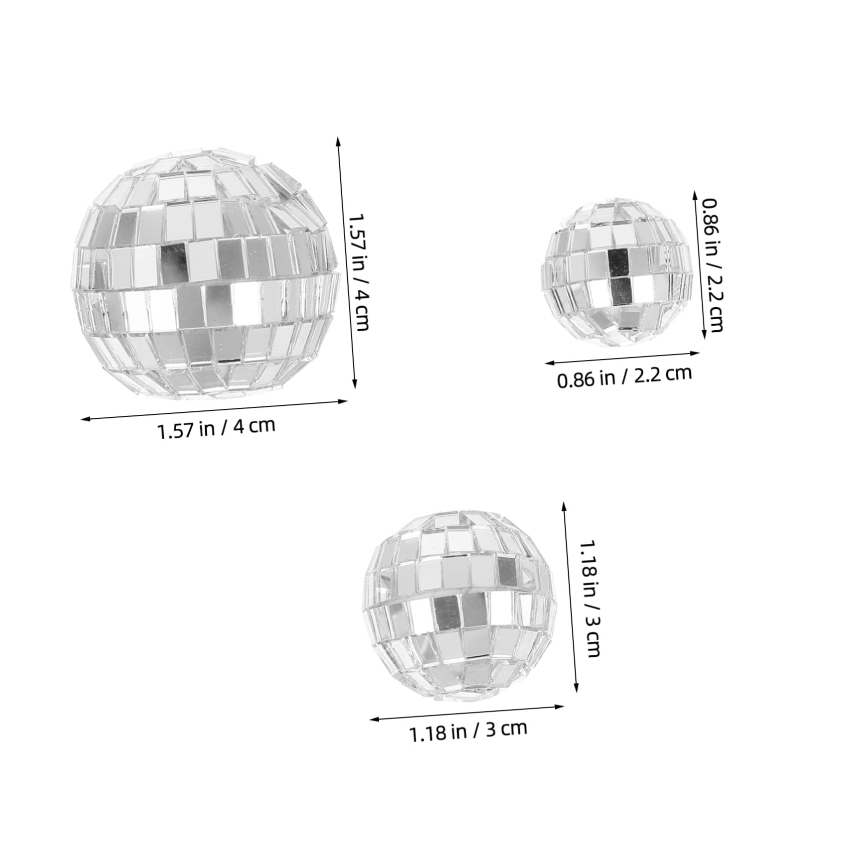 Cabilock 12 Pcs Mirror Disco Balls for Cake Decoration and Lightweight Foam Glass Ornaments for Weddings Bars Home Parties and Unique Event Accents