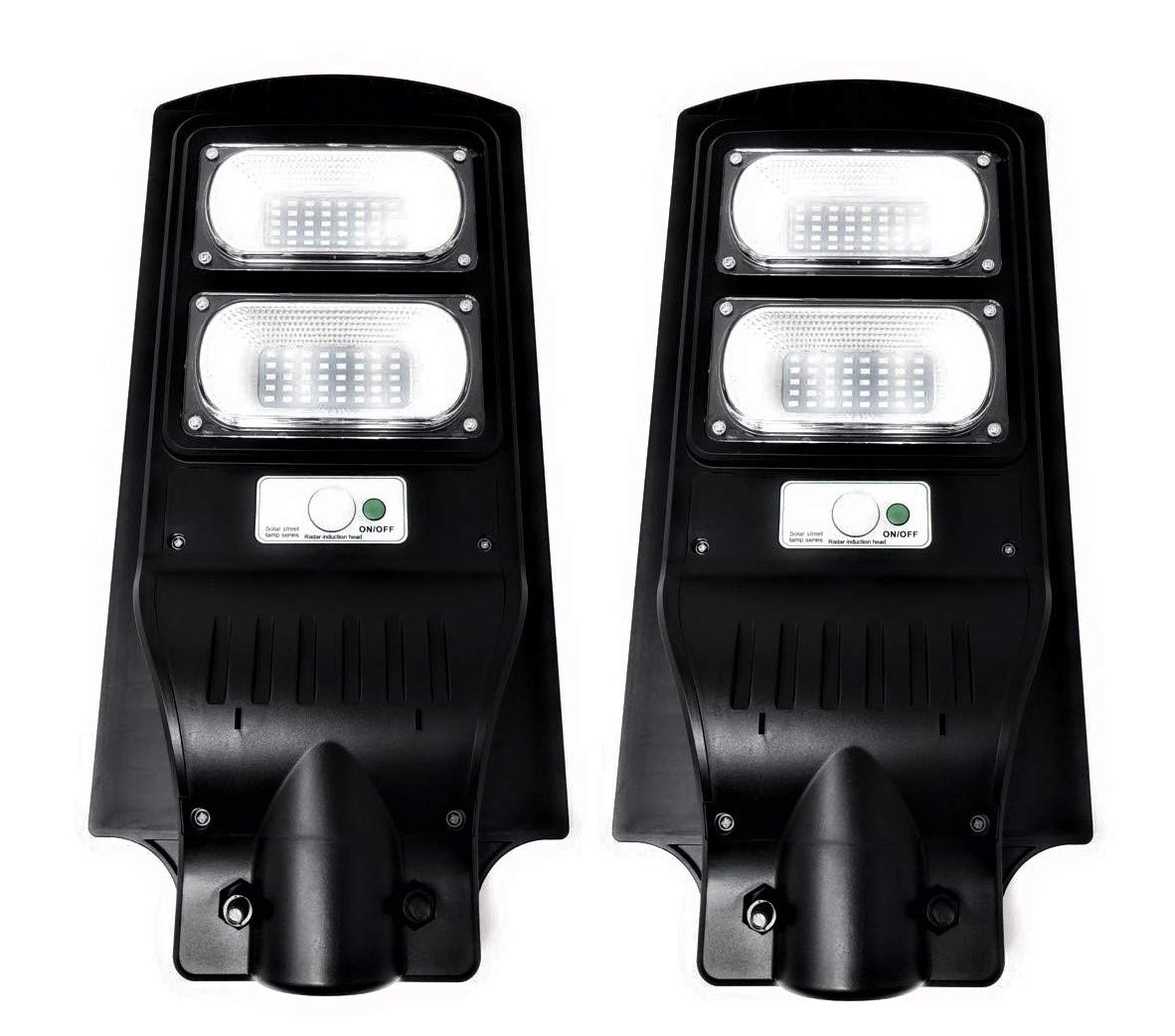 TEMPO DI SALDI Coppia di Lampioni a LED 60W con Pannello Solare Crepuscolare e Telecomando
