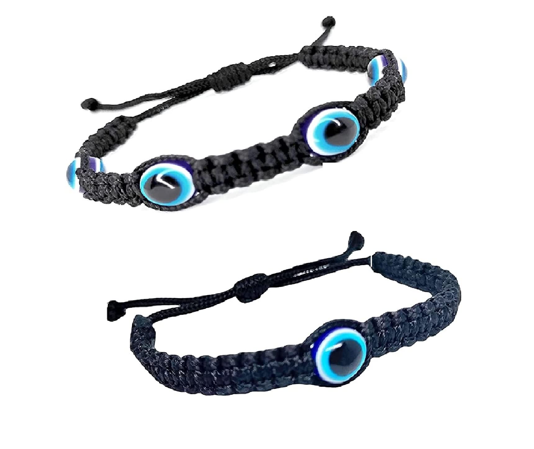 DICHKAU Jewellery Evil Eye Bracelet Handmade Well Finished Combo Of 2 Evil Eye Bracelet For Women Men Boys Girls |Size- Free Size| Unisex Bracelet For All Age Group (B0B6SGJ5K7) Amazon Price History, Amazon Price Tracker