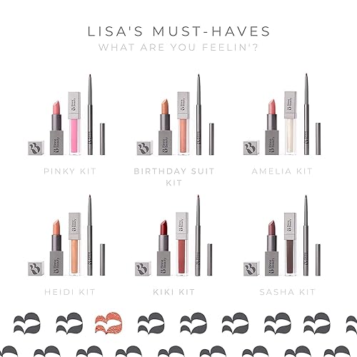 Miniatura 9 de Rinna Beauty Icon Lip Kit - Sin disculpas - Kit de labios todo en uno - Incluye lápiz labial, brillo de labios y delineador de labios - Aspecto NUDE