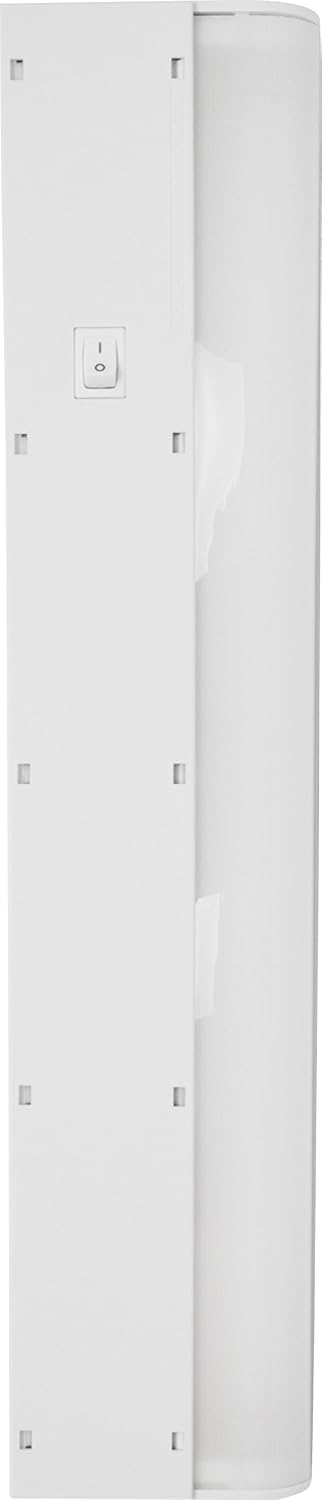 Enbrighten Basic 18 Inch Fluorescent Under Cabinet Light Fixture, Plug in, Warm White, Plastic Housing, 5 Foot Cord, Perfect for Kitchen, Office, Garage, 16466