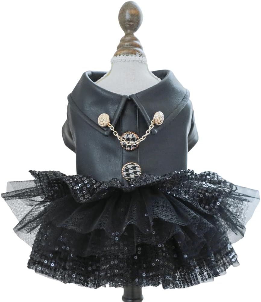 Autumn Winter Fashion Sweet Puppy Princess Skirt Pet Dog Dress forTeddy, Chihuahua, Shih Tzu, Yorkshire Terriers R-White S