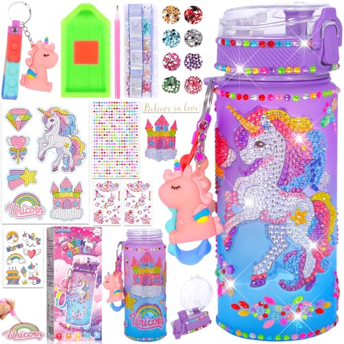 SaiXuan Unicornio Niña Juguete 4 5 6 7 8 9 10 11 años 600ml, Manualidades Creativas con Pegatinas de Diamantes y Pintura Diamante, Regalo Niña para Cumpleaños, Navidad y Regreso a Clases