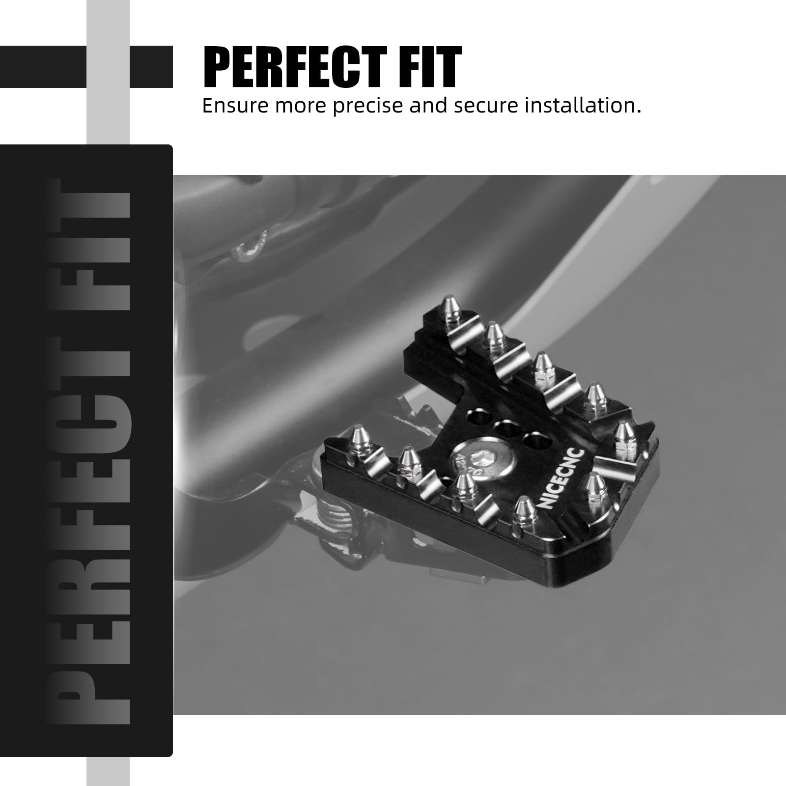 NICECNC Estensione del pedale della leva del freno per moto compatibile con Yamaha Tenere 700/XTZ700 2019 2020 2021 2022 2023 2024, Tenere 700 Rally Edition 2020-2024, nero
