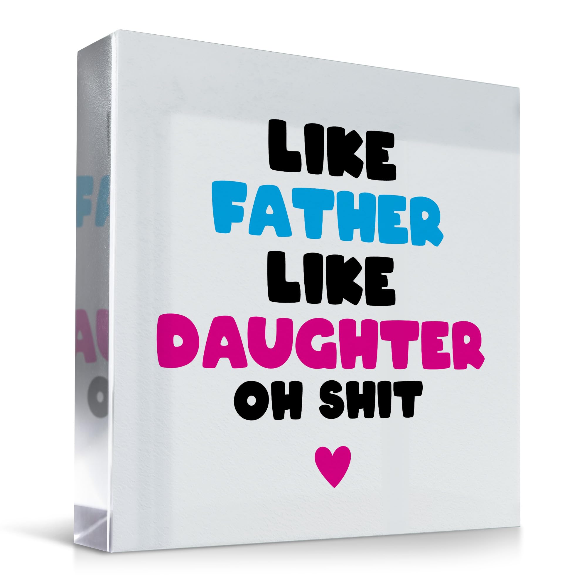 Red Ocean FUNNY Gift For Daughter Dad Like Father Like Daughter Plaque Joke Gift For Dad Daddy Fathers Day Present Gifts Dad Birthday Gift Humour Gift For Dad Gift For Daughter Keepsake