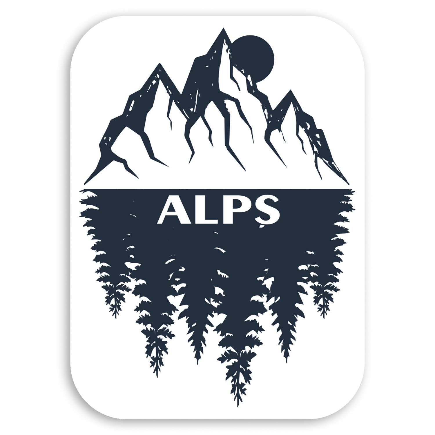2 x 10cm Alps Vinyl Stickers - Skiing Mountain Travel Luggage Sticker #30554 (10cm Tall)