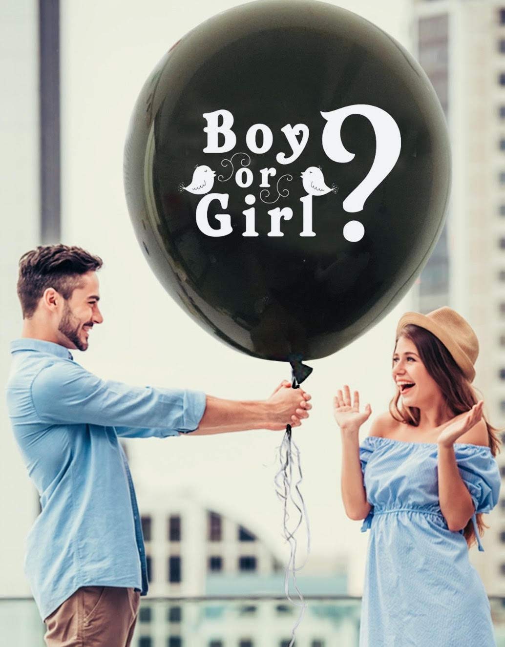 Buy JLS Baby Shower Gender Reveal JUMBO 36 inch GIANT Balloon with