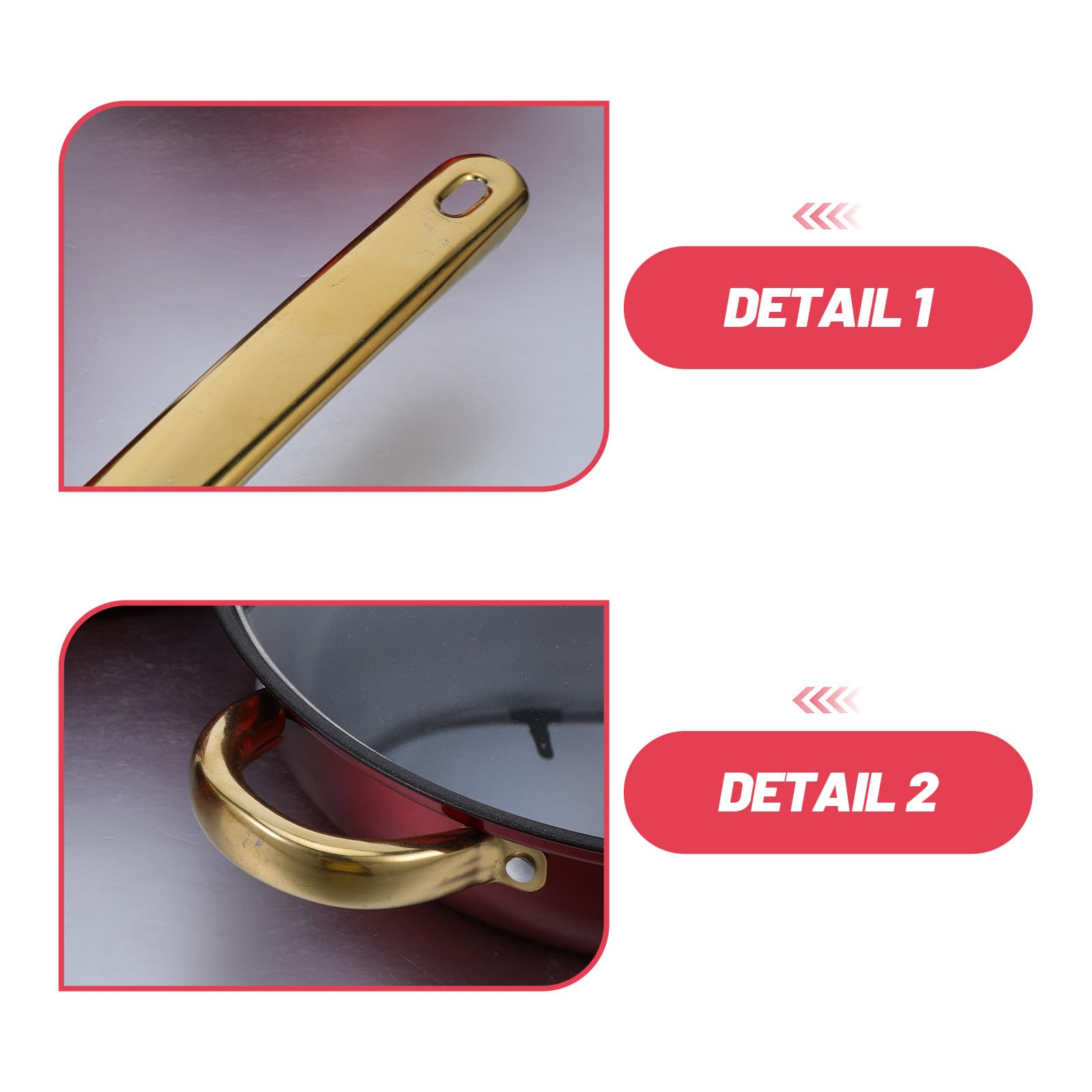 ULTECHNOVO Set Pentole 6 Pezzi in Acciaio Inox per Cucina Domestica e Commerciale, Pentole Resistenti alla Bollitura e Frittura con Coperchi in Vetro Trasparente
