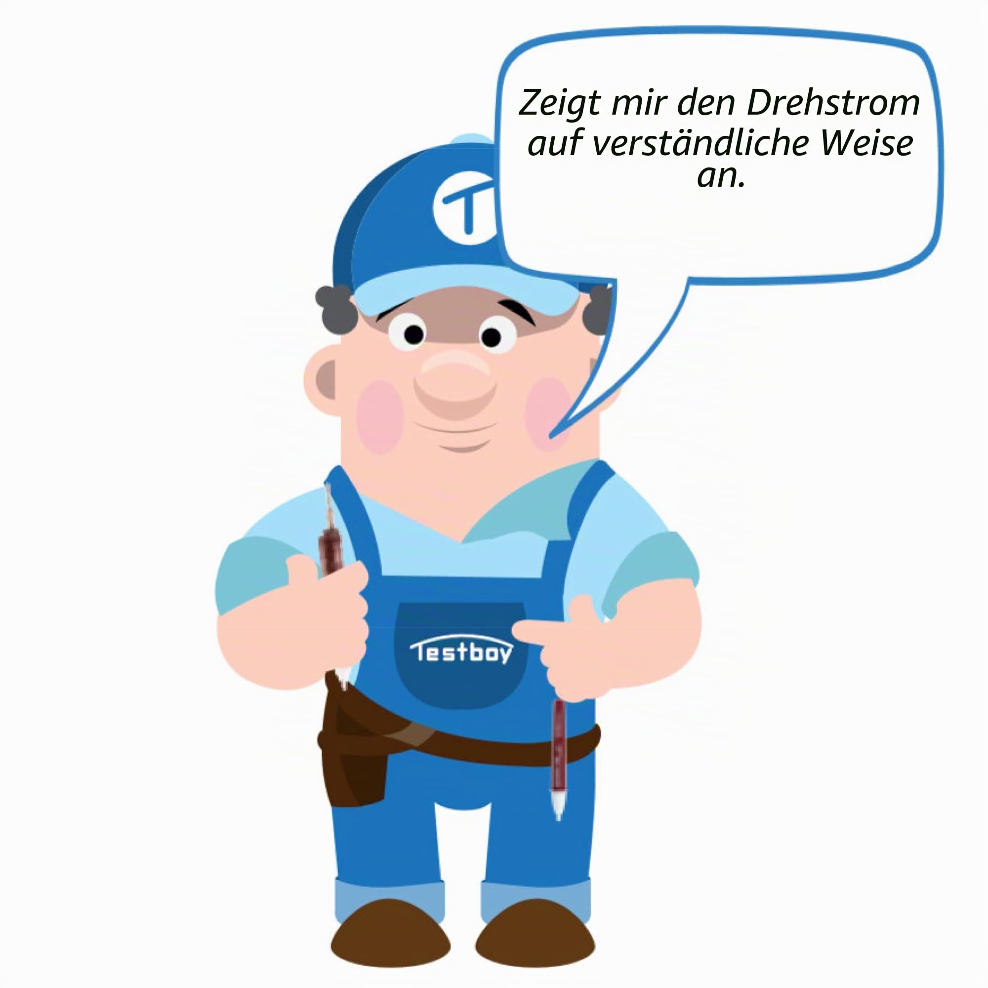 Testboy TV 411 kontaktloser Drehfeld- und Rotationstester (schnell zu erfassende LED-Anzeige, integrierter Rotationstester, kontaktlose Messung), Rot/Schwarz