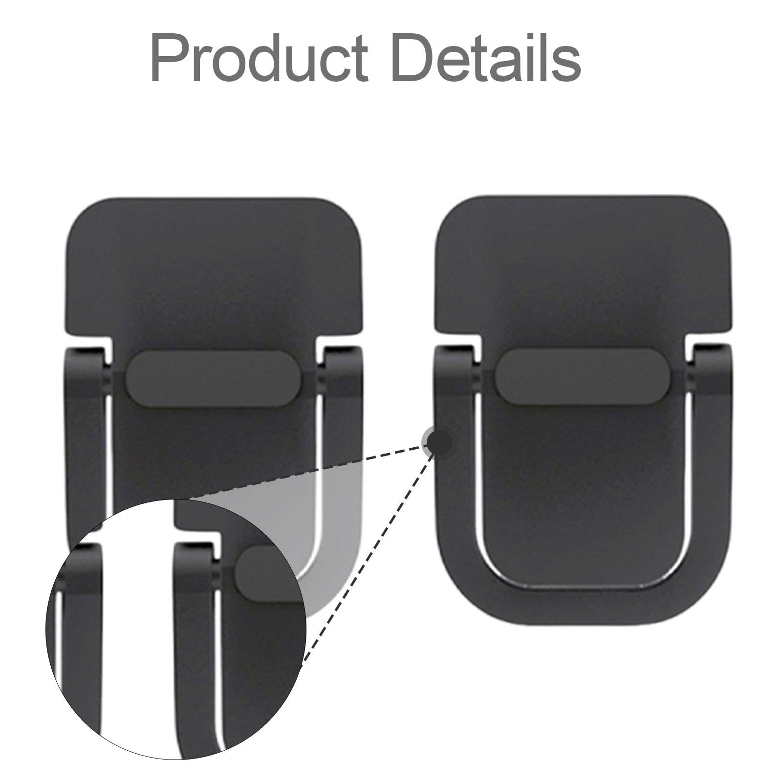 2 soportes de aleación de zinc para laptop, elevador ergonómico portátil para refrigeración y apoyo, patas ajustables para laptop, diseño negro elegante para uso doméstico y oficina