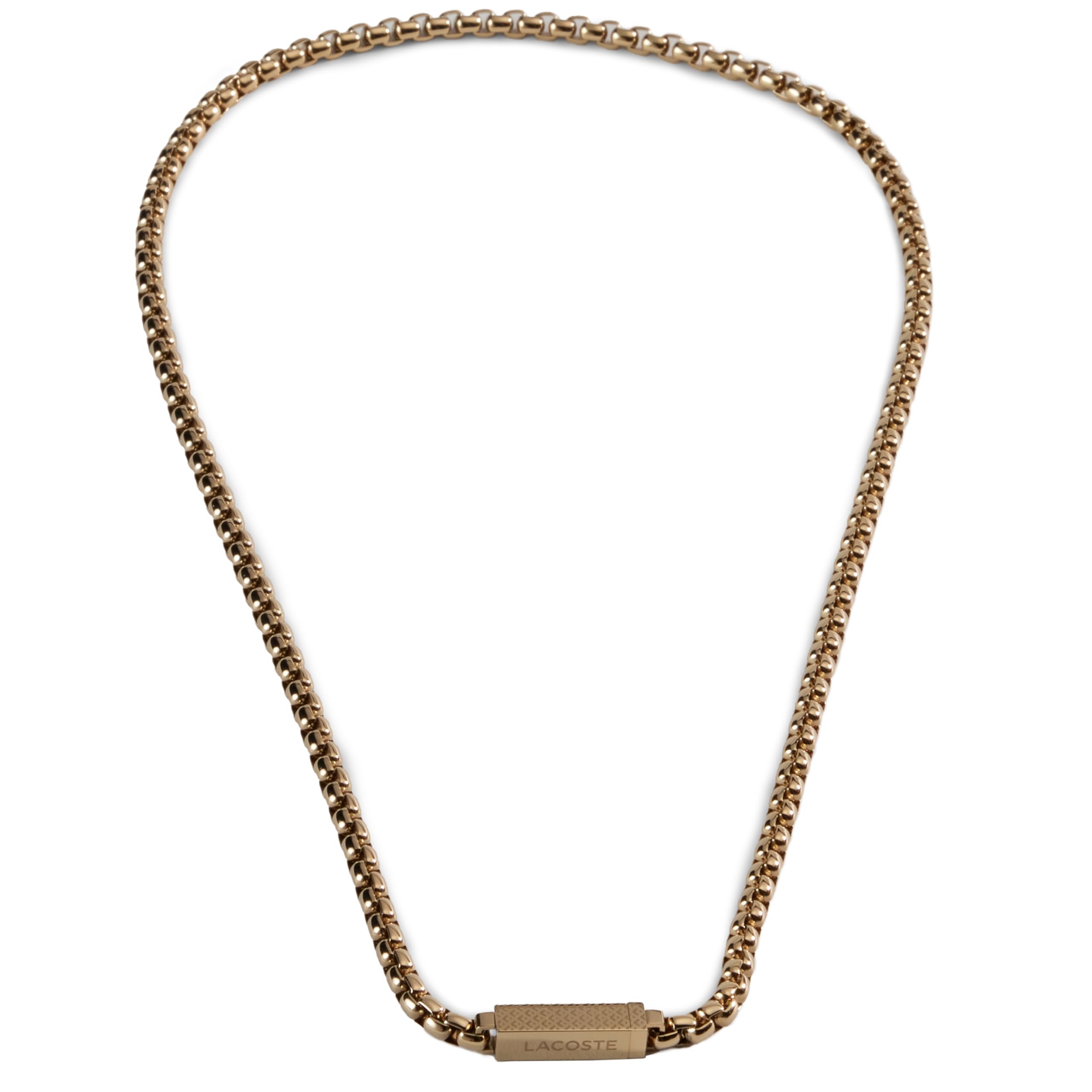 Lacoste Collana a catena da uomo Collezione L'ESSENTIEL Decorato con disegno petit piqué disponibile in oro o argento