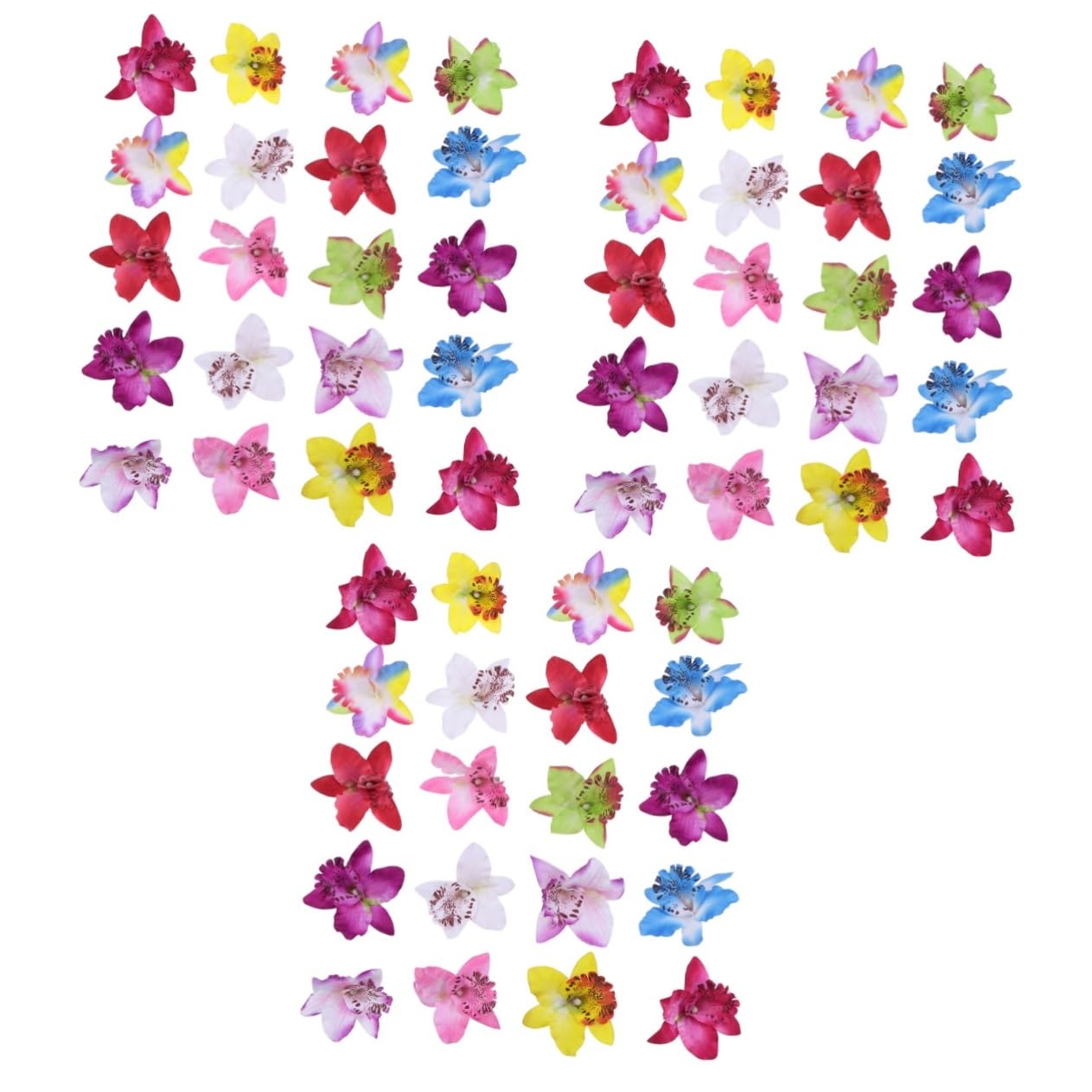 FRCOLOR 60 horquillas de tela para el pelo, pinzas para el pelo, accesorios para el pelo, para mujeres, tocado para flores, horquilla, accesorio lateral, para la playa