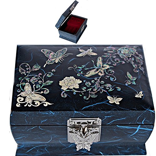 Medium Jewelry Box Jewelry Store Gift Box Music Box Women Gift Mother of Pearl L2001