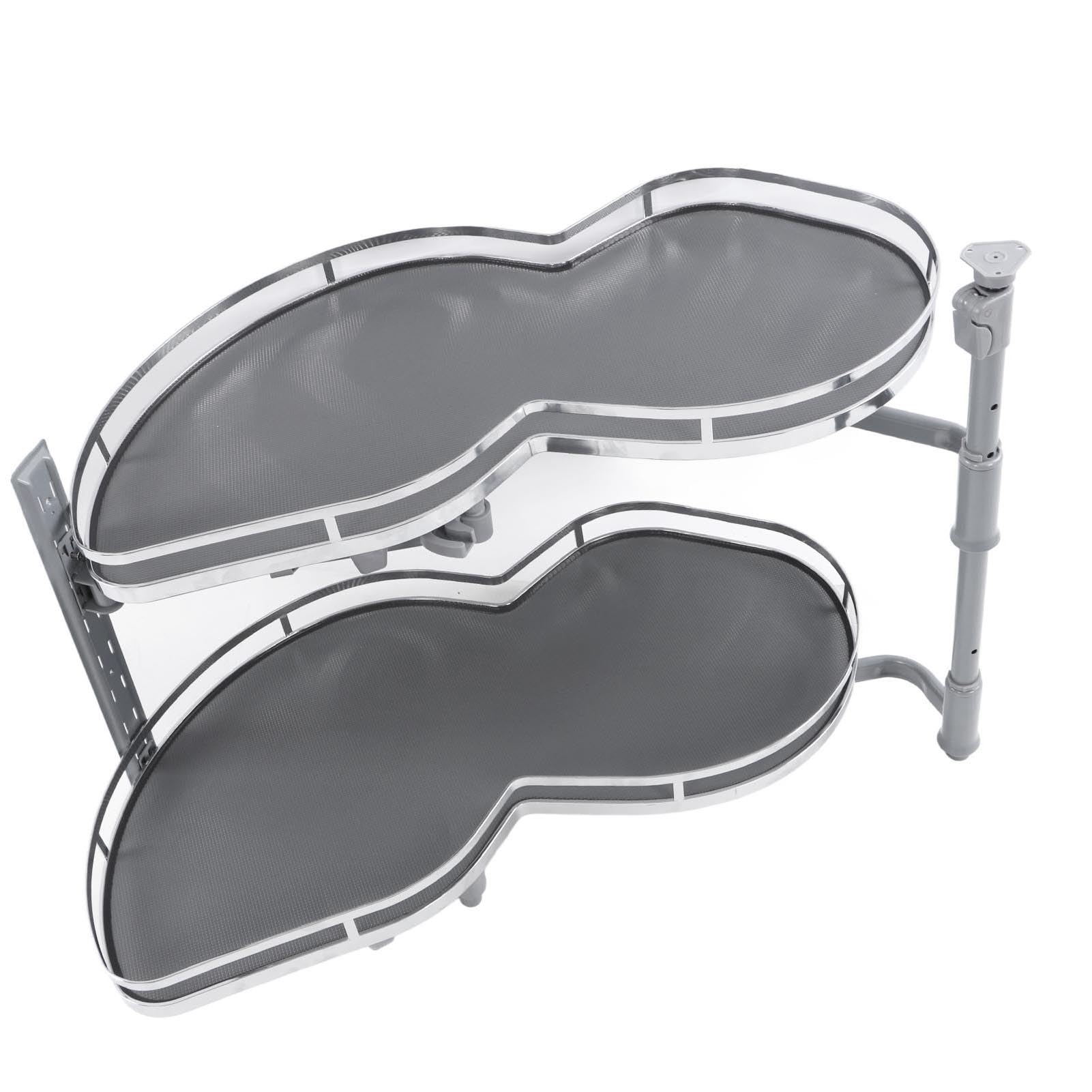 Keenso Blind Corner Cabinet Organizer, 2 Tier Swing Design (Offen gelassen)
