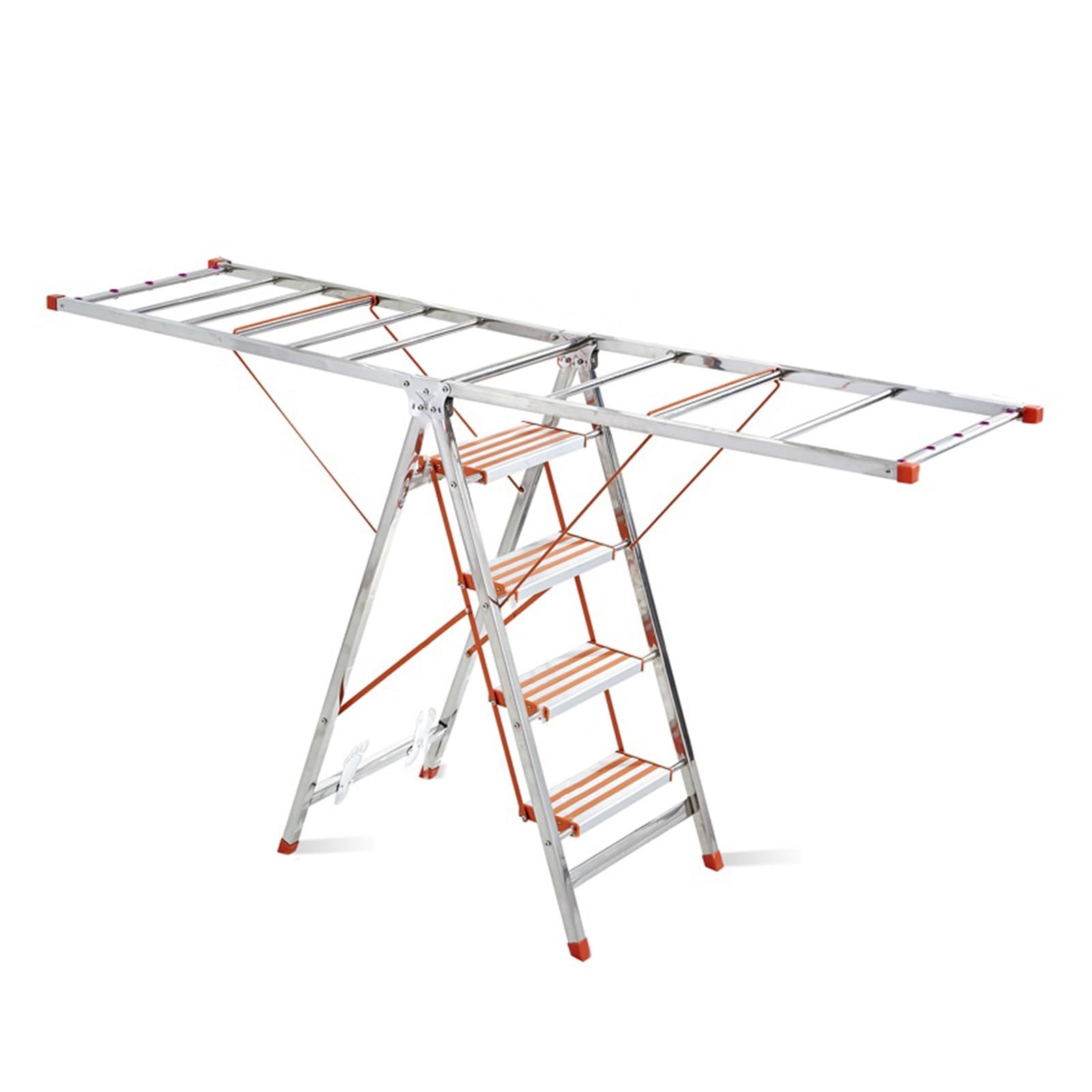 step ladder Multifunctional Ladder Clothes Drying Rack Dual-purpose Balcony Floor-standing Foldable Indoor and Outdoor for warehouse