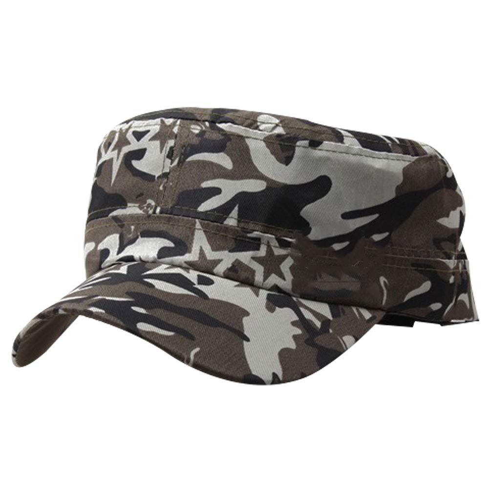 Wudaizhi Style 5 Military Hat Army Camo Baseball Cap Cadet Flat Caps For Hunting Fishing Outdoor Activities