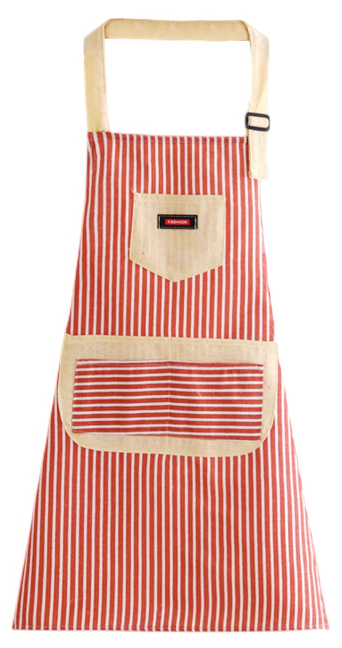 FAIRYGATE Chef Apron For Women - Waterproof Kitchen Apron With Pockets - Unisex Adults Bib Apron - 65 x 75 cm (25.6 x 29.5 inch)