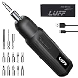 Electric Screwdriver Set,4V Cordless Rechargeable Screwdriver with 250 RPM Powerful Motor, USB-C, LED, 1 Drill Bit, 12 Bits for Furniture/Electrical