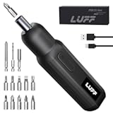 Electric Screwdriver Set,4V Cordless Rechargeable Screwdriver with 250 RPM Powerful Motor, USB-C, LED, 1 Drill Bit, 12 Bits for Furniture/Electrical
