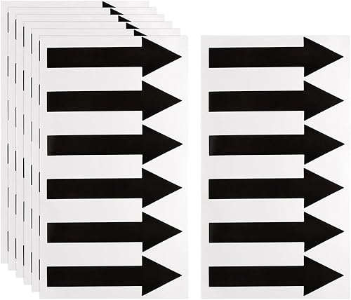 144 calcomanías direccionales de flecha de PVC para señales de marcado de PVC, etiquetas para caminos sensoriales de aula, adhesivo extraíble para