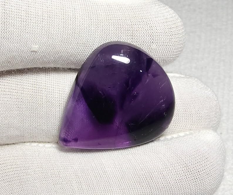 Améthyste trapiche en cabochon poire pour créer votre propre collier artisanal unique - 6