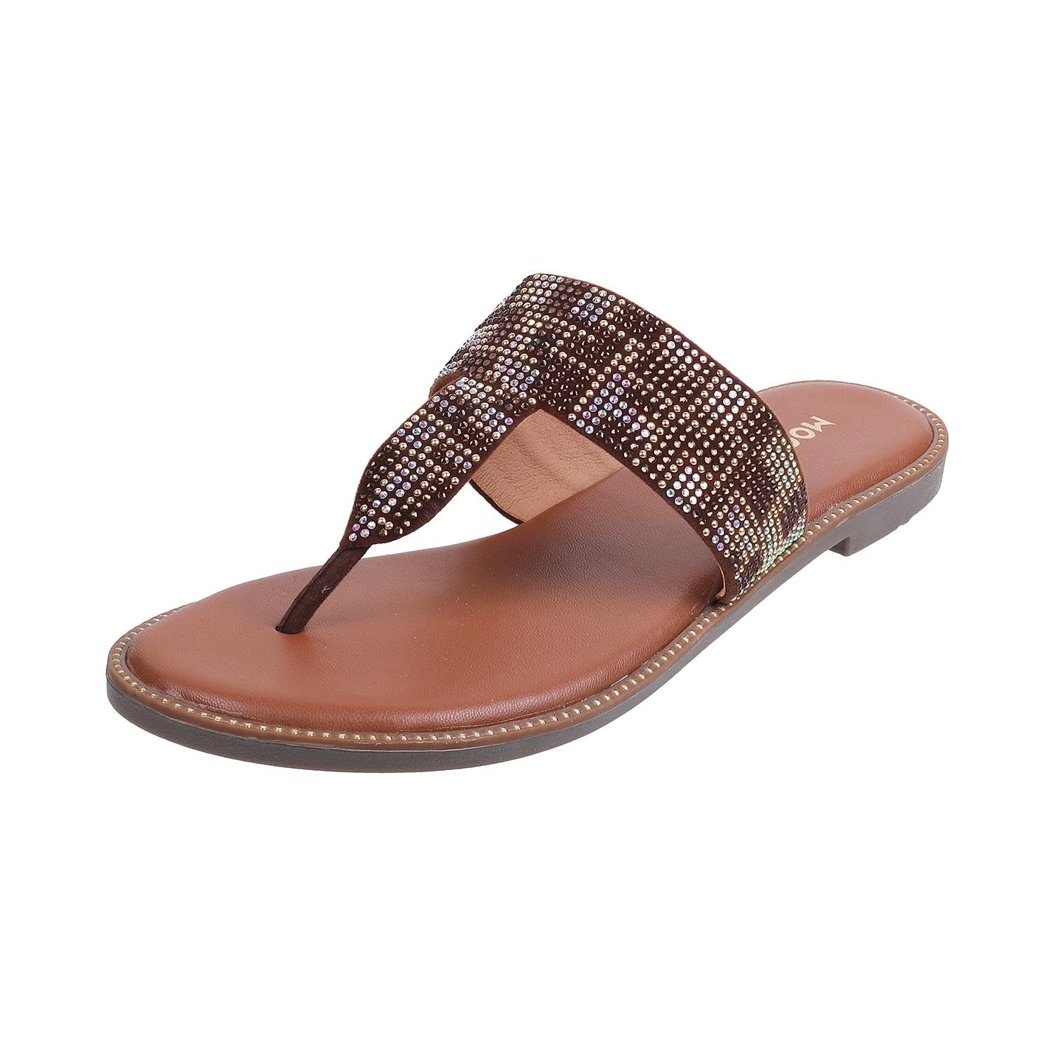 Mochi Women Brown Synthetic Leather Flat Chappal UK/5 EU/38 (35-422) (B0CTR3VSXF) Amazon Price History, Amazon Price Tracker