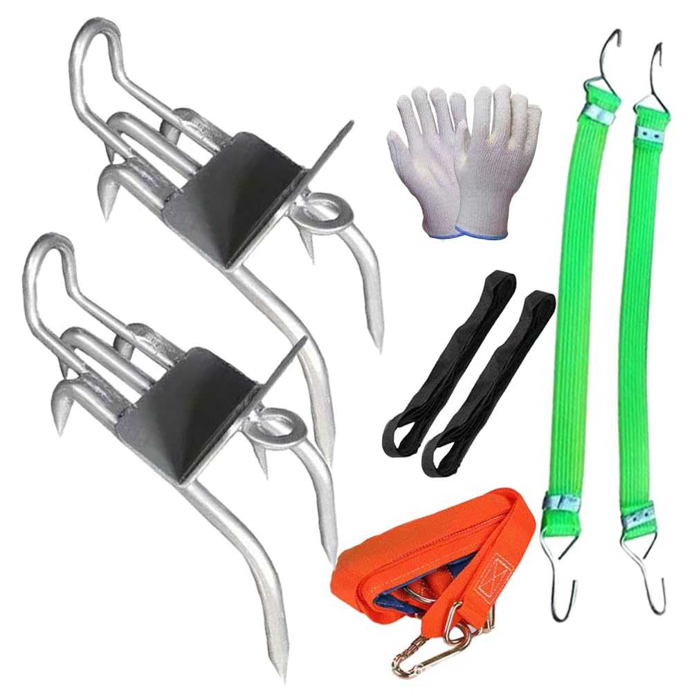 Outdoor Tree-Climbing Anti-Slip Cat Claw Shoes Set, 2025 Upgrade Tree Climbing Spikes, Portable Tree Climbings Gear for Tree Work
