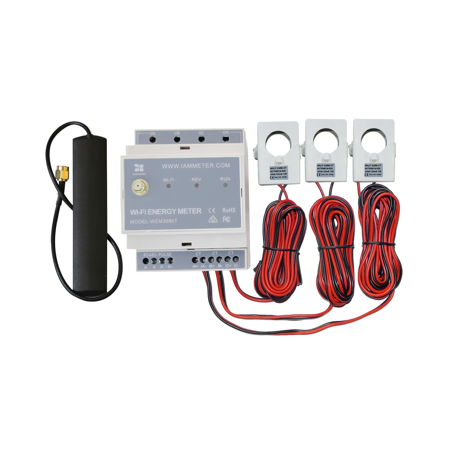 IAMMETER WEM3080T - 250A 3-Phase Wi-Fi Energy Meter