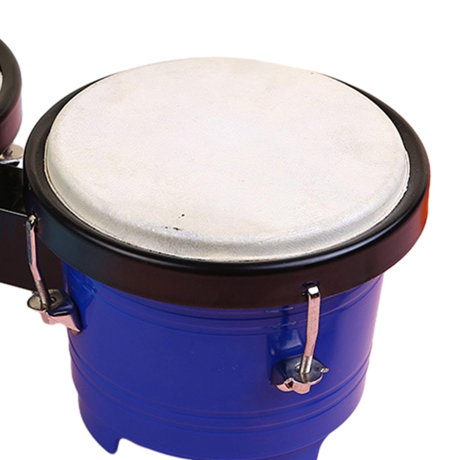 Bongo Drum set als Percussion Instrument für Kinder Rhythmusspielzeug Lernspielzeug Und Musikalisches Kinderspielzeug aus Widerstandsfähigem Material, Dunkelblau