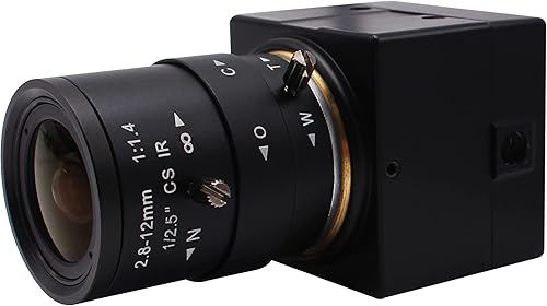 QILOVE Cámara USB 1080P 0.110-0.472 in Zoom Lente Webcam con H.264 Iluminación baja IMX323 Sensor Full HD Cámara para Windows Android Linux MacOS