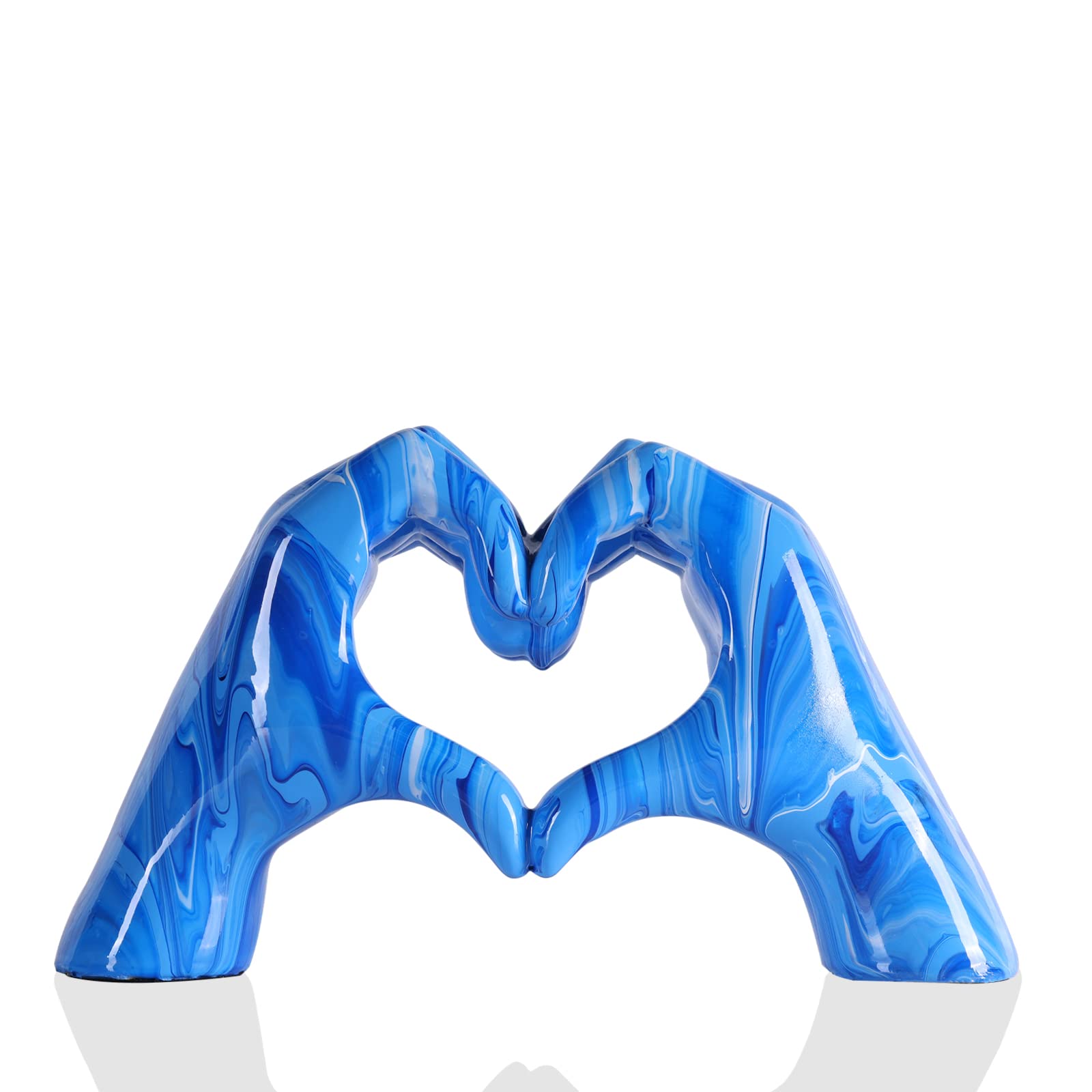 DOVDOV Hand Heart Decoration, Heart Hand Statue, Love Finger Sculpture Wedding Decoration, Suitable for Bookshelf Coffee Table Office Bedroom TV Cabinet Bookshelf Small Ornaments Home Decoration.