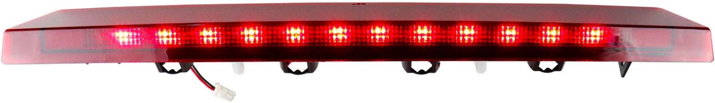 Third 3rd Brake Light for 1999-2004 Ford Mustang, High Mount Rear Roof LED Stop Lamp (Red Lens)