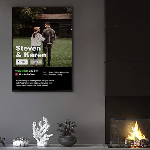 Miniatura 5 de Póster personalizado para parejas de películas foto personalizada de pareja de mejor amiga regalo de San Valentín para ella regalo personalizado