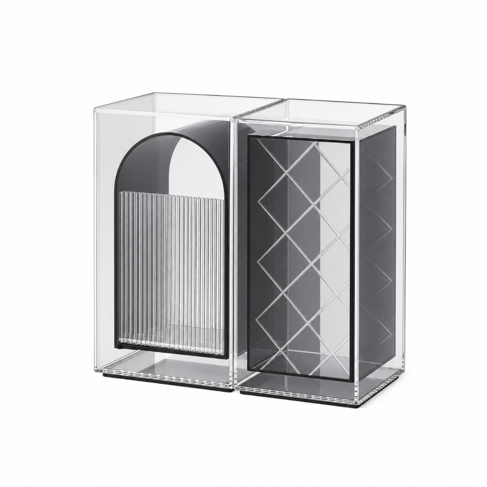 Trucchi Organizer in Acrilico Modulare Organizzre Cosmetico in Acrilico Multiuso Trucchi Impilabile per Bagno, Stile F
