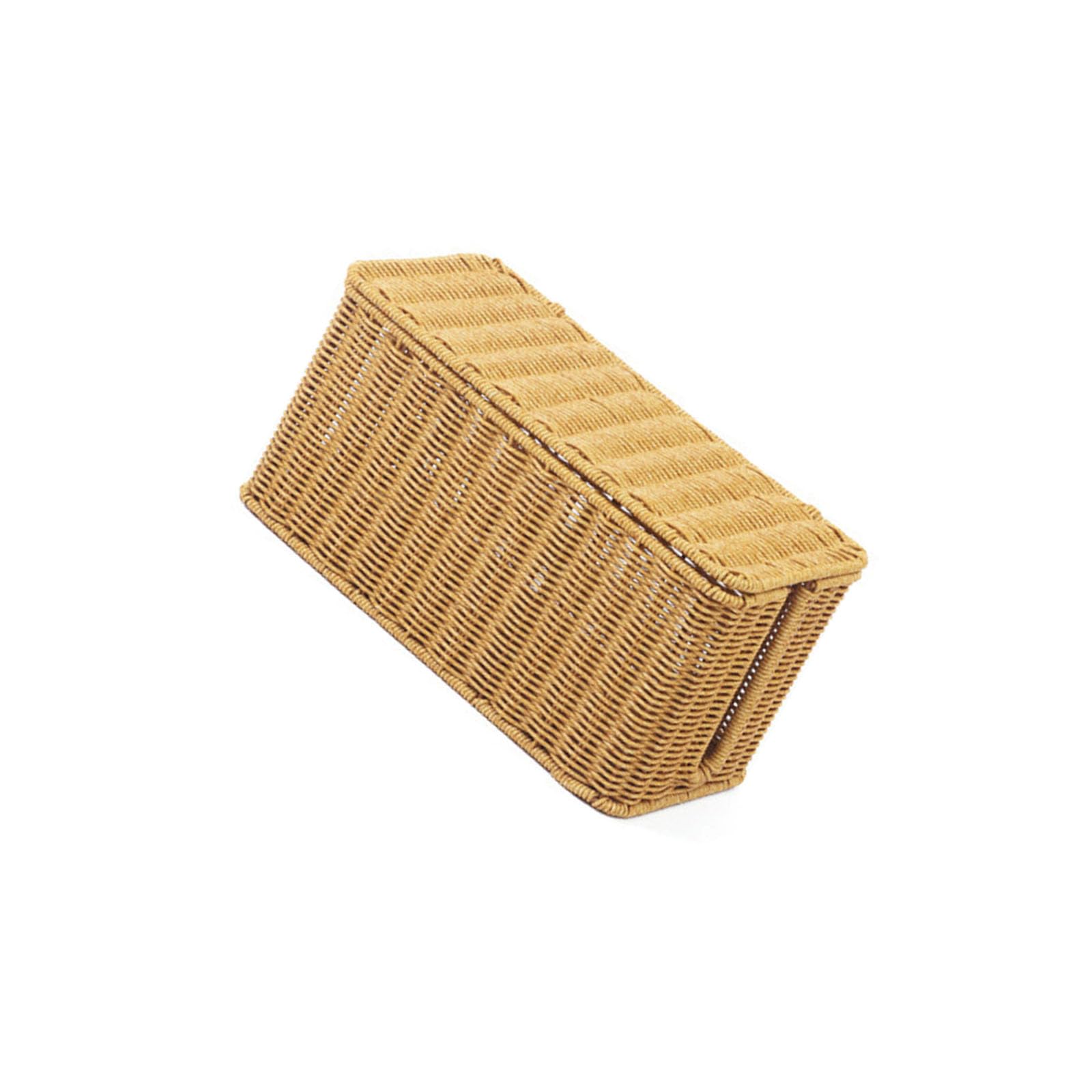 Msioytog Handcrafted Woven Desktop Organiser Basket for Chargers and Cables Waterproof Power Strips Holder Hygroscopic Resistant Cord Box