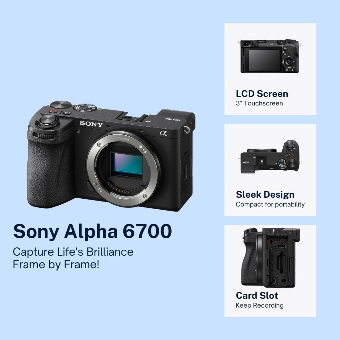 Amazon.com : Sony Alpha 6700 APS-C Interchangeable Lens