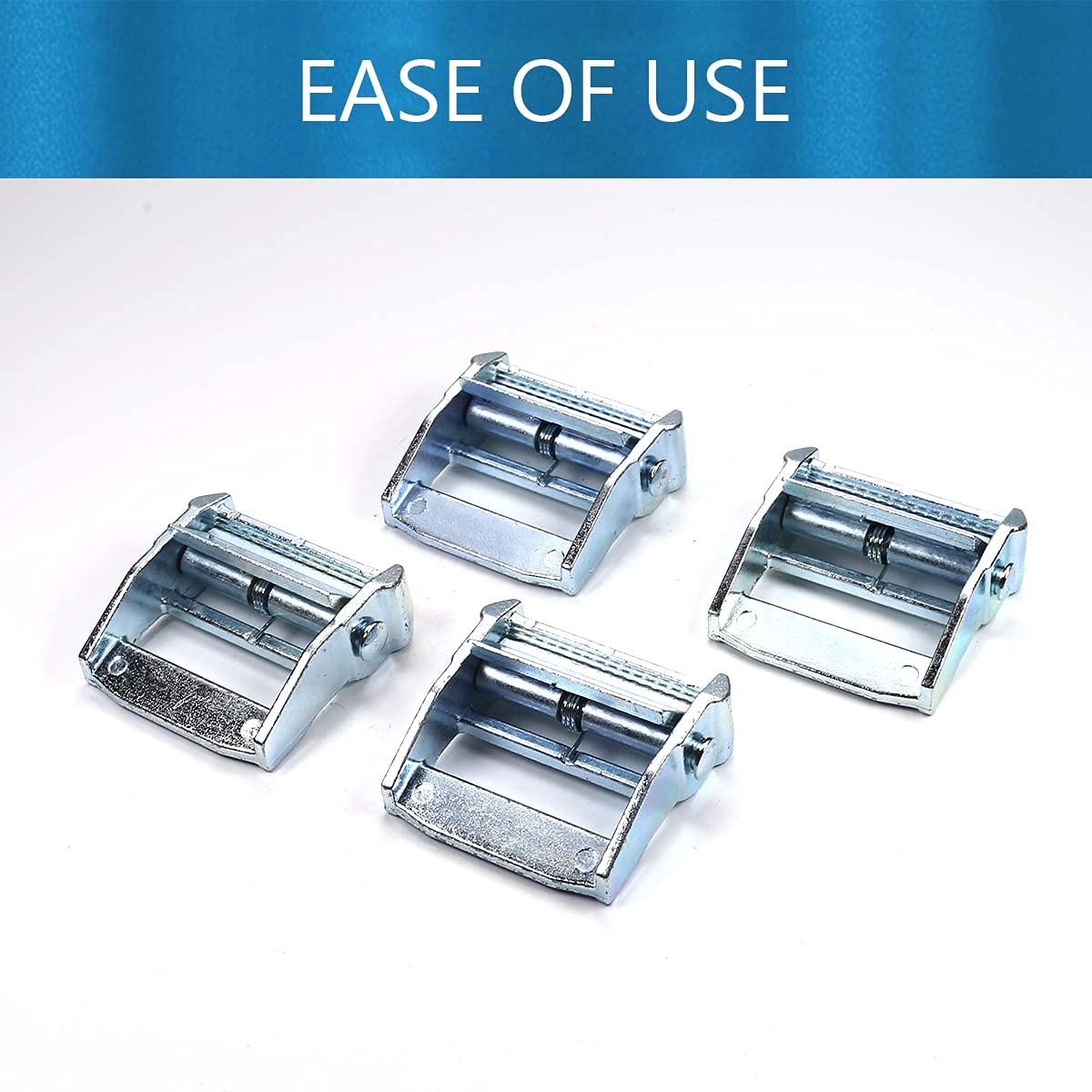 Fibbia A Camma In Lega Di Zinco Per Cinghie Da 50 Mm - Confezione Da 4 Pezzi, Resistenza Fino A 250 Kg - Foto 10