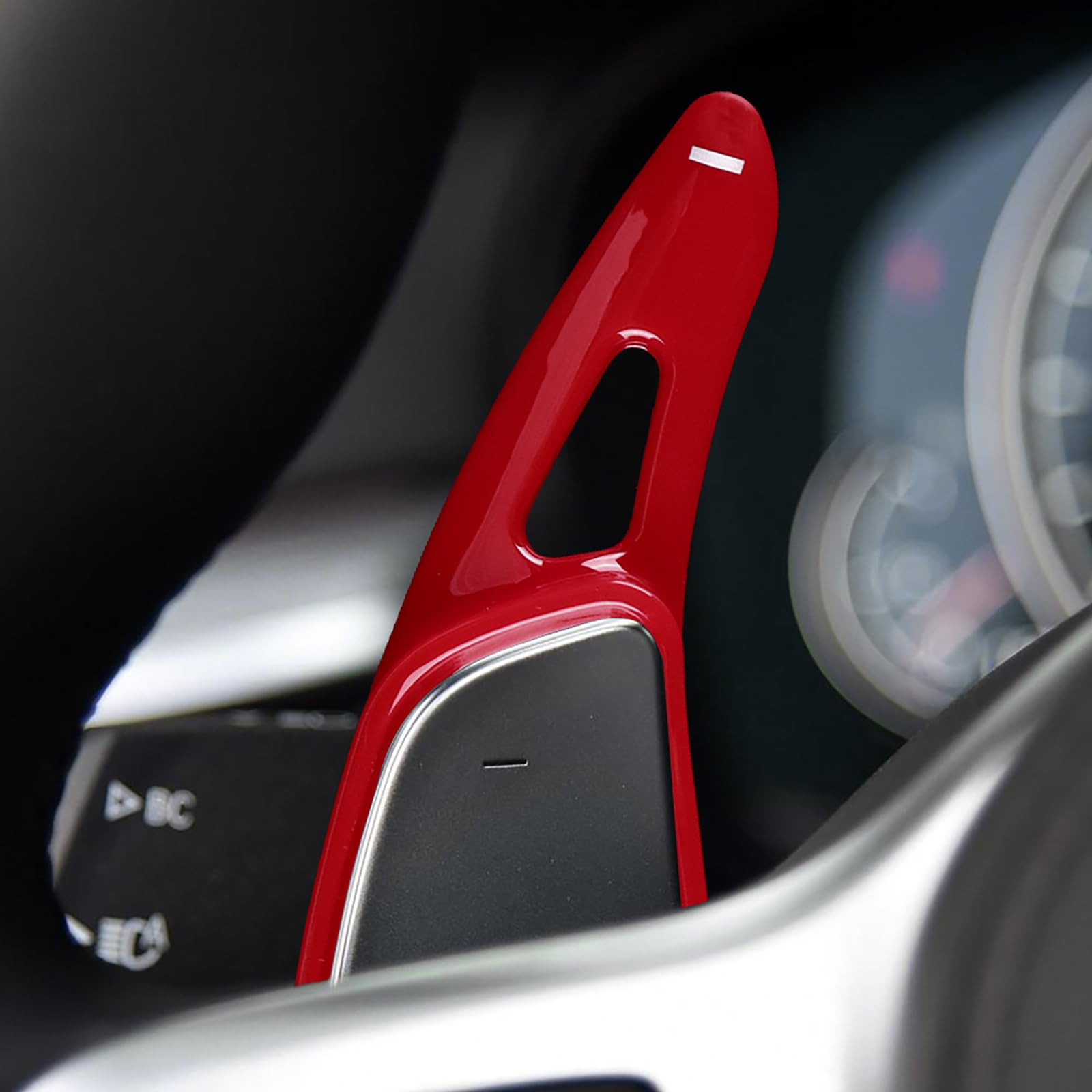 KUNGKIC Per BMW 4 5 7 6 3 G20 G30 G11 G06 G01 G07 G29 G05 G15 G14 G22 G26 Volante Leva del cambio ABS Estensioni Interno Decorazione Accessori 2 pezzi Rosso