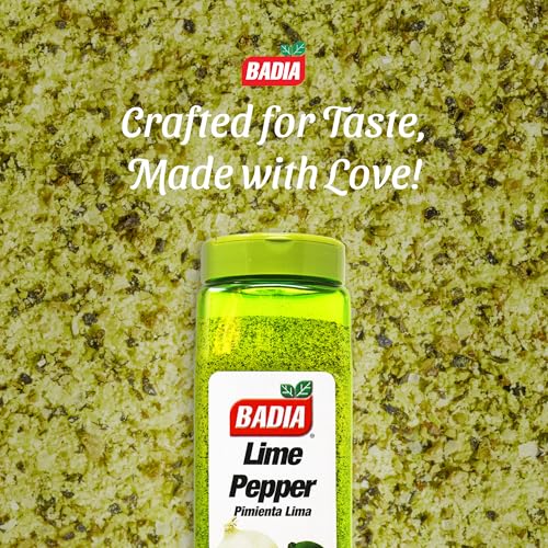 Image of Badia Lime Pepper Seasoning, 24 oz - Pepper Zesty Citrus Blend | Bright lime, pepper, garlic, and onion seasoning ideal for chicken, seafood, vegetables, marinades, and grilling