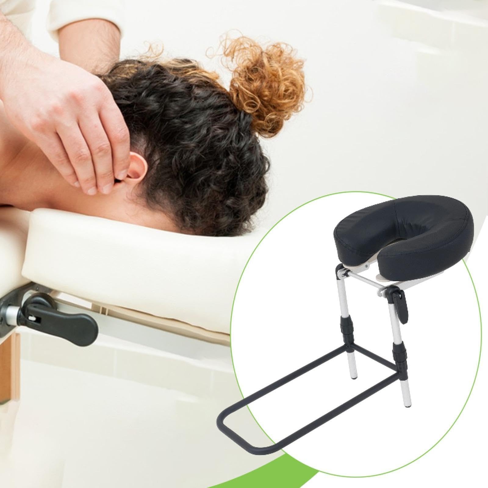 Poggiatesta per Letto, Culla per Il Viso, Kit per Massaggio Domestico Riutilizzabile, Multifunzione, Professionale, per Il Recupero da, Nero