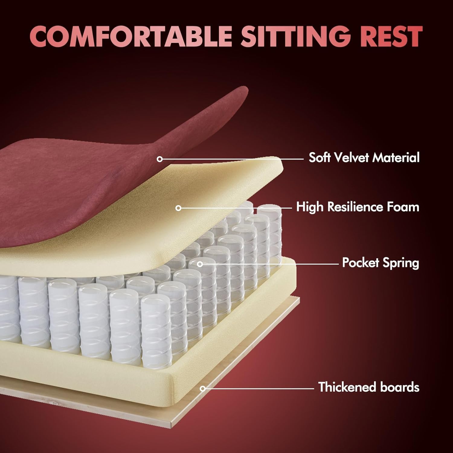 Silla Gaming Ergonómica con Masaje de Cintura,Silla Gamer Reposapiés y Reposacabezas Retráctil,Silla Oficina Material de Terciopelo cómodo,Rojo