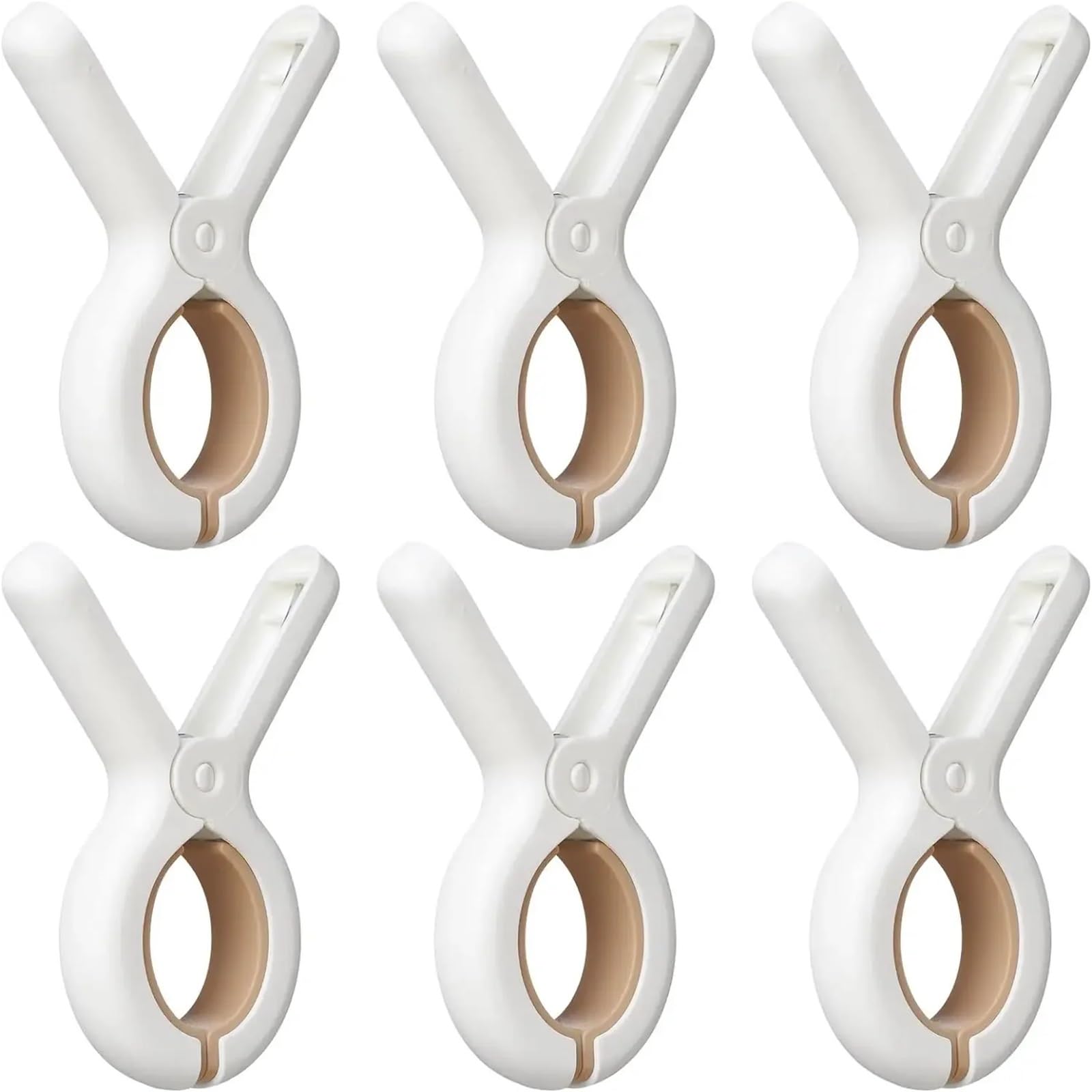 Beach Towel Clips 6/12Pack Plastic Clothes Pins With Strong Anti-Rust Springs Heavy Duty Beach Towel Clips Laundry Clothespins To Keep(6Pcs)