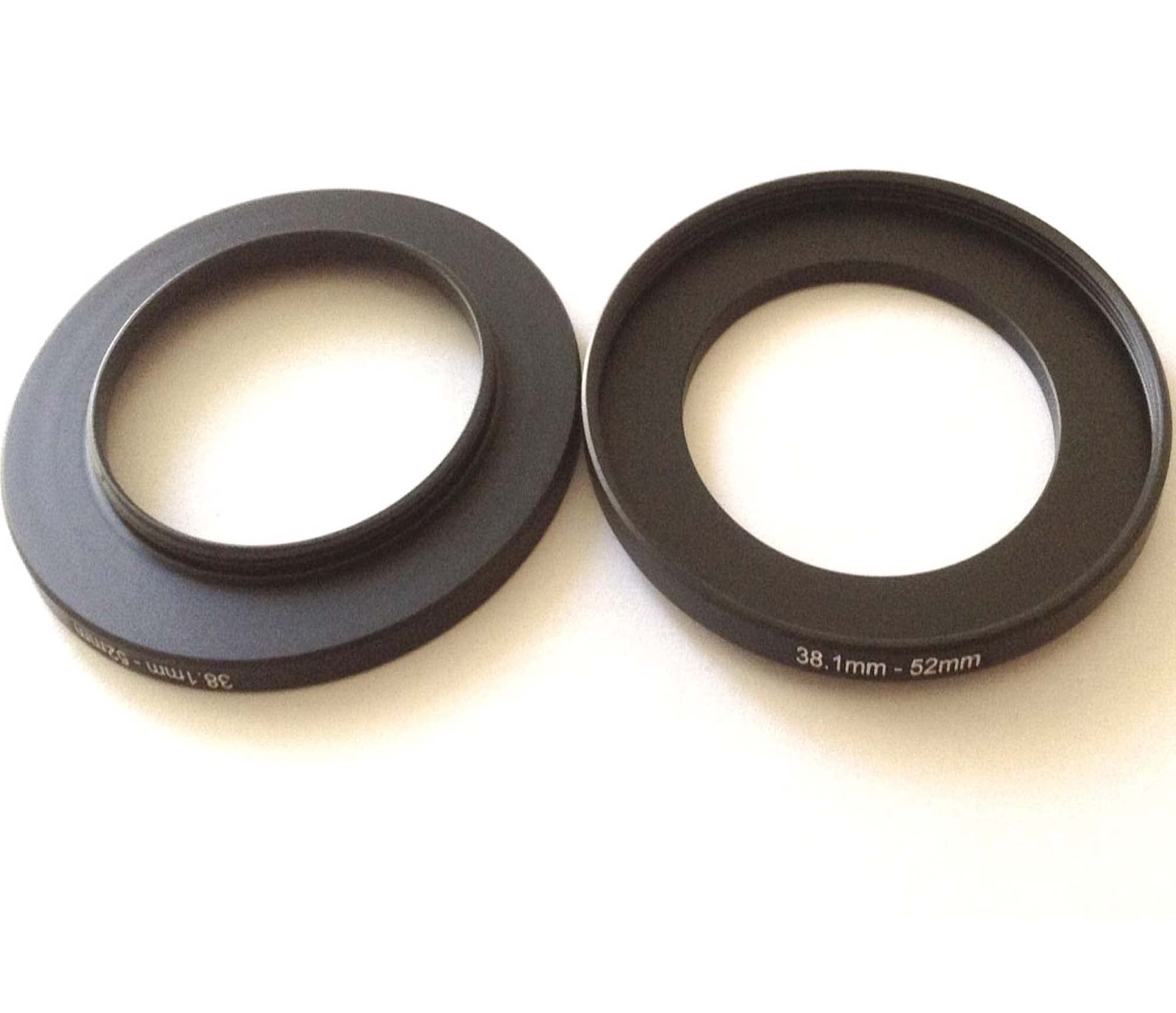 2pcs 38.1mm To 52mm Step Up Rings Video Digital Camera Lens Connector Switch Size 38.1-52mm Filter Aperture Connect-ing Adapter Photo Picture Adjust 38.1-52 Photography Parts Screws Accessories - Image 2