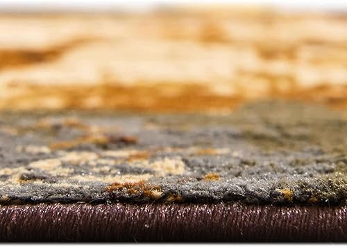 Miniatura 4 de Unique Loom Barista Collection - Alfombra de área - Catuai (3 pies x 6 pies, hogar, multimarrón)