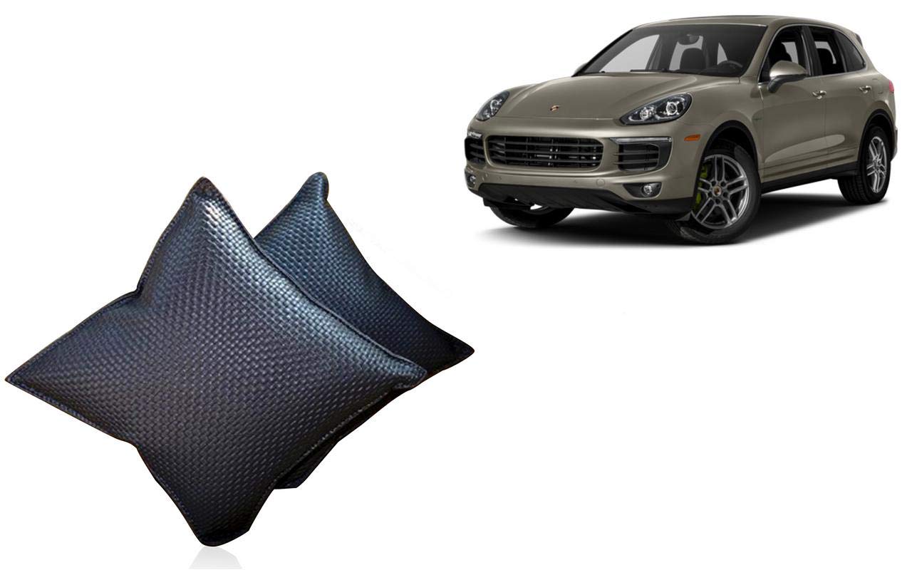 Auto Pearl Car Vastra Cushion Set Black Color for Car & Home, Compatible with- Porsche Cayenne E-Hybrid