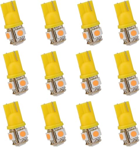 Miniatura 8 de BlyilyB Paquete de 20 bombillas rojas de repuesto # 194 T10 168 2825 W5W 175 158 Bombilla 5050 5 SMD LED 12V Iluminación interior del coche para