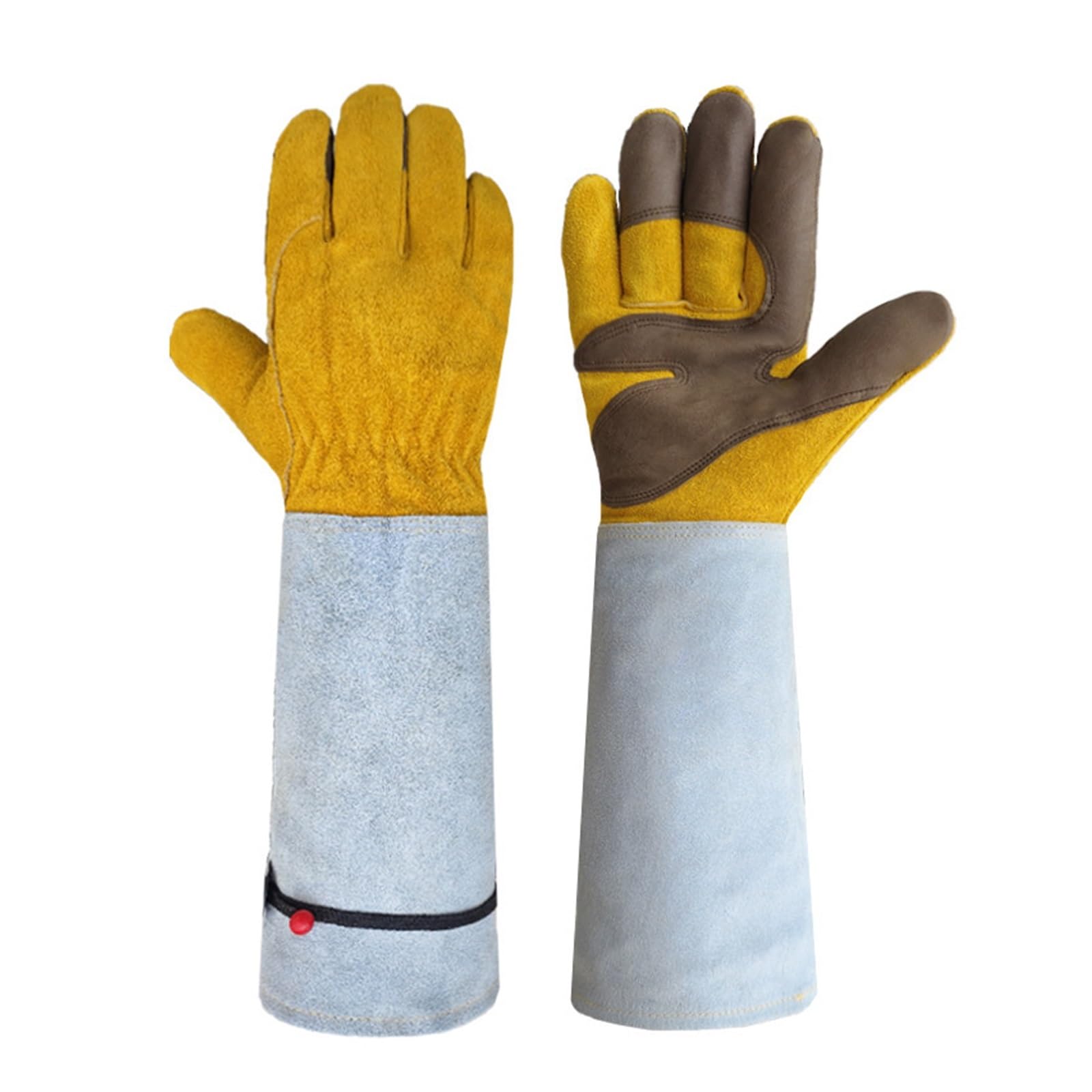 Gartenhandschuhe mit langem Schlauch, durchstichfest, Arbeitsschutz, verschleißfest, for Baustellen(Orange)