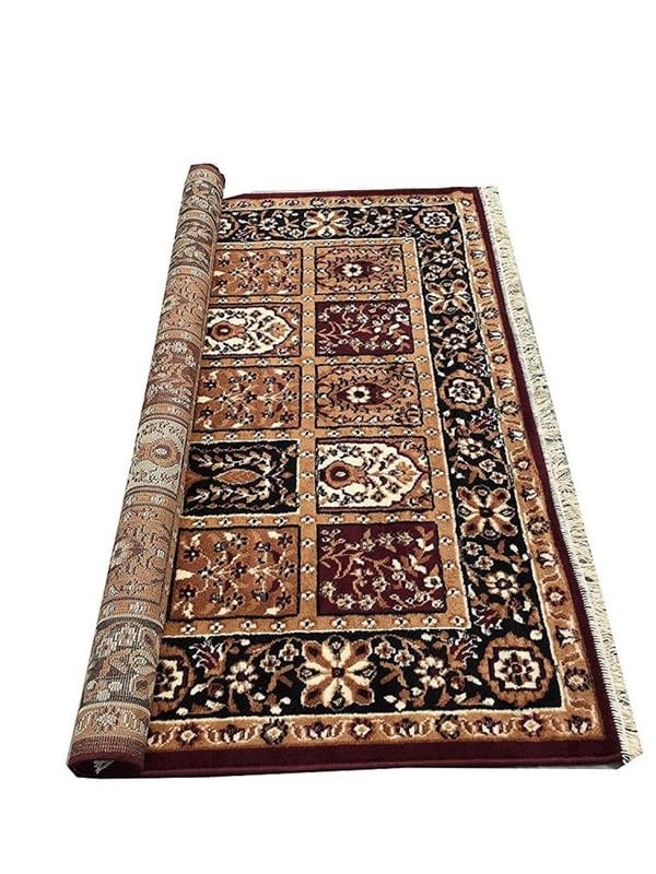 Image of Soft Traditional Washable Beautiful Acrylic Rugs for Home Decor Living Room 7x10 feet (210 x 300 CM) Brown